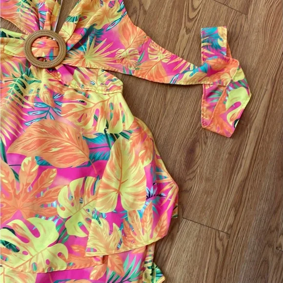 Tropical Halter Neck Dress - Picture 7 of 11